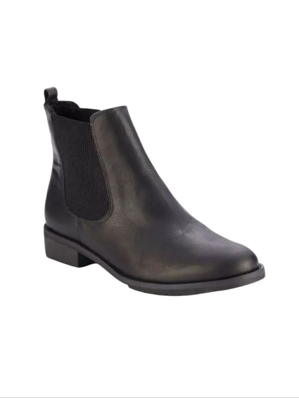 Walking Cradles Kendall  Black Leather Ankle Booties Size 6 M